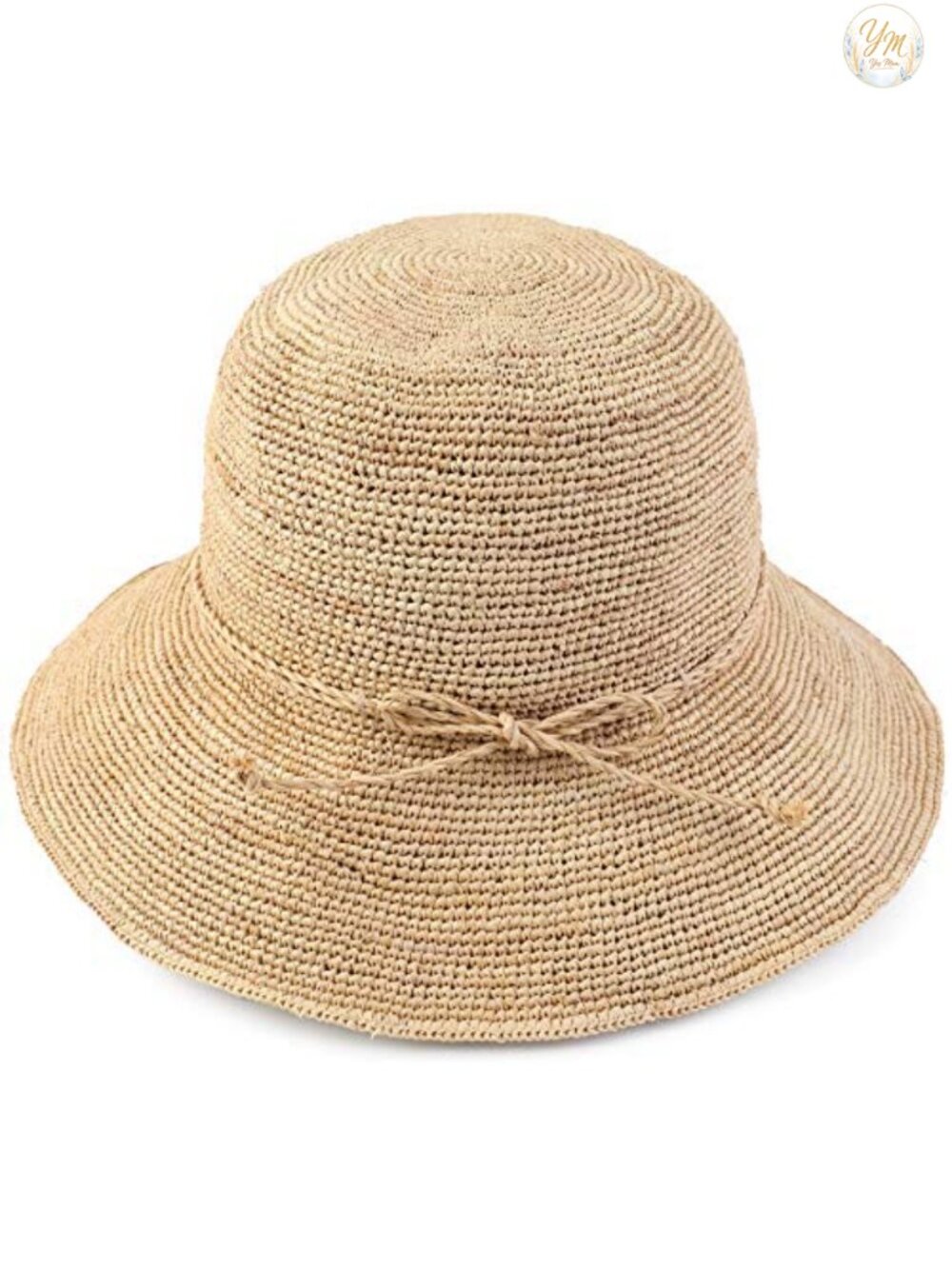 Women's Straw Bucket Hat Wide Brim Sun Hat Beach UV Protection Adjustable